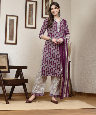 Samah Women Kurta Palazzo Dupatta Set