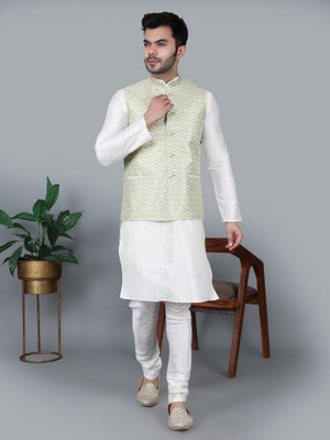 MAG Men Kurta Pyjama Ethnic Jacket Set