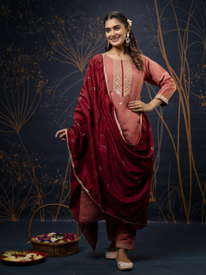 VredeVogel Embroidered Kurta, Trouser/Pant & Dupatta Set