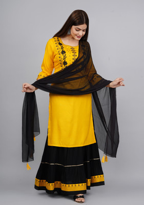 RIVISHA Women Kurta Skirt Dupatta Set