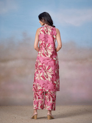 Sangria Women Kurta Palazzo Set