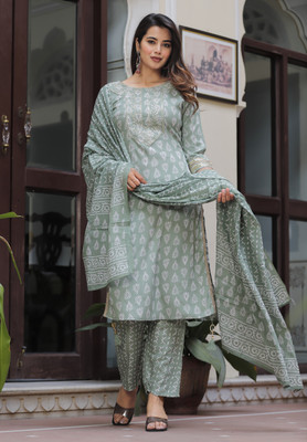 DLF Women Kurti Pant Dupatta Set
