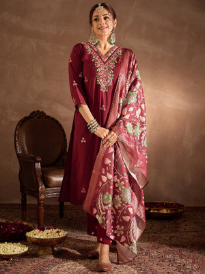 Indo Era Women Kurta Pant Dupatta Set