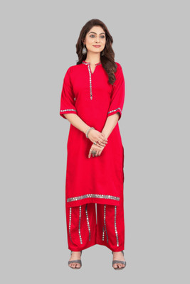 VIRASAT ENTERPRISE Women Ethnic Top Palazzo Set