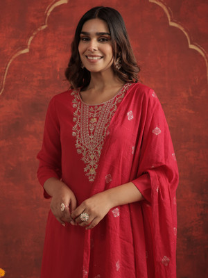 Indo Era Women Kurta Pant Dupatta Set