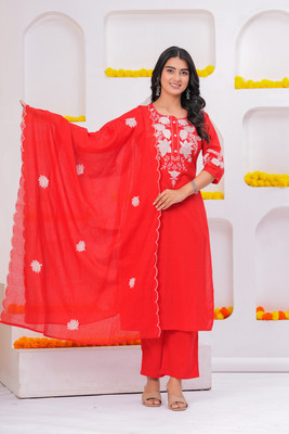 RASOKURTI Women Kurta Pant Attached Dupatta Set