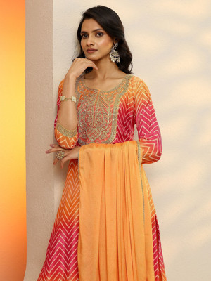 LIBAS Women Kurta Palazzo Dupatta Set