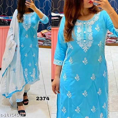 JIYAAN CREATION Women Kurta Pant Dupatta Set