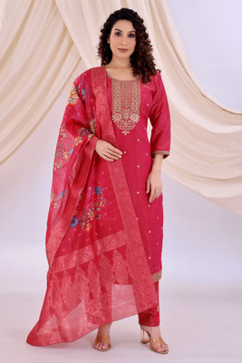 GALAQUEEN Women Kurti Pant Dupatta Set