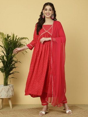 Angira Jaipur Women Kurta Palazzo Dupatta Set