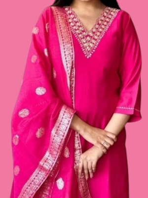 Rifashionvk Women Crop Top Dhoti Pant Ethnic Jacket Set