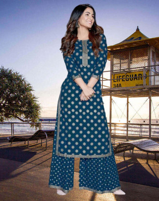Solace Fab Women Kurta Palazzo Set