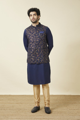 MANYAVAR Men Kurta Pyjama Ethnic Jacket Set