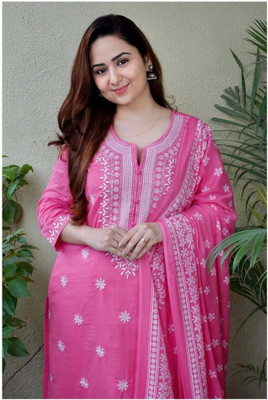 Barbaric Creation Embroidered Kurta, Trouser/Pant & Dupatta Set