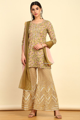 soch Women Kurta Sharara Dupatta Set