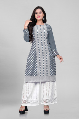 Gold Art Fashion Women Kurta Palazzo Set
