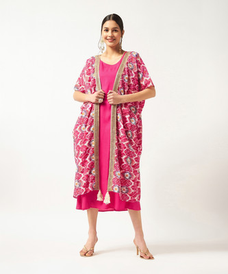 PANNKH Women Kurta Ethnic Jacket Set