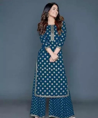 hitanshu creation Women Kurta Palazzo Set