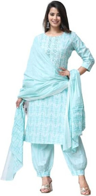 Aradhana Fashion Women Kurta Palazzo Dupatta Set