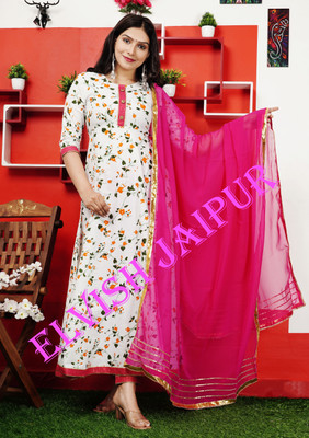 ELVISH JAIPUR Women Kurta Dupatta Set