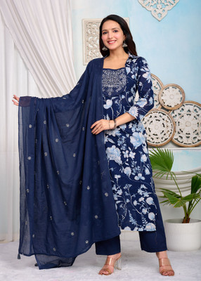 RASOKURTI Women Kurta Pant Attached Dupatta Set