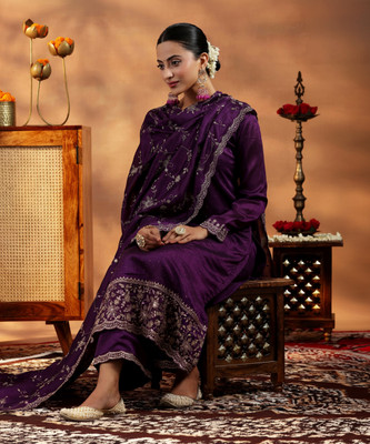 LIBAS Women Kurta Palazzo Dupatta Set