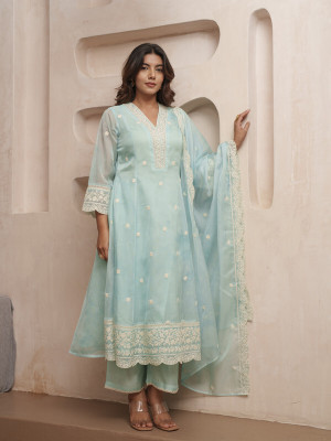 House of Pataudi Women Kurta Pant Dupatta Set