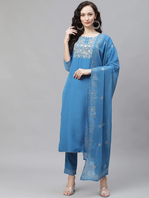 AHIKA Women Kurta Pant Dupatta Set