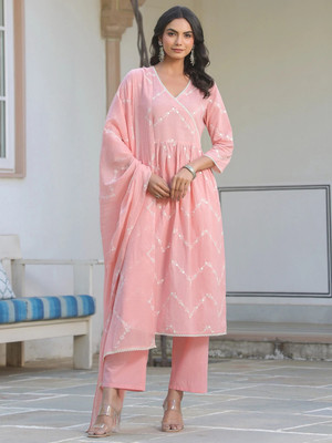 Janasya Women Kurta Pant Dupatta Set