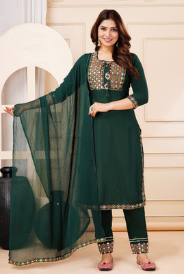 AKMCREATION Women Kurta Pant Dupatta Set