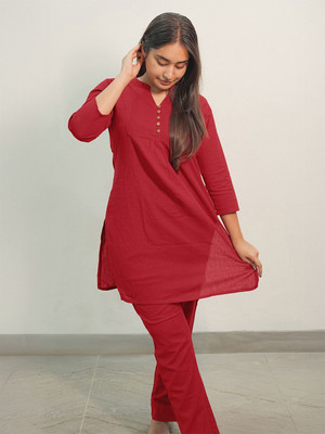 Janasya Women Ethnic Top Pant Set
