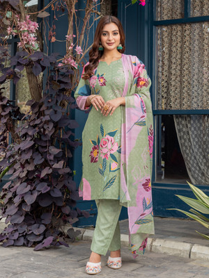 SPAREN CREATION Printed Kurta, Trouser/Pant & Dupatta Set