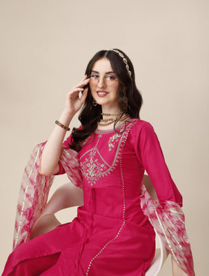 Youthnic Women Kurta Palazzo Dupatta Set