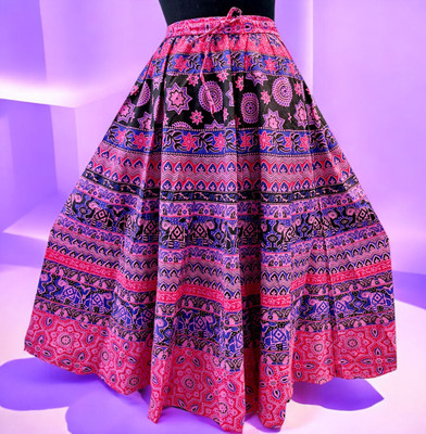 MF CREATION Printed Women Flared Multicolor Skirt