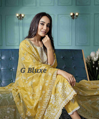 G Bluxe Women Kurti Pant Dupatta Set
