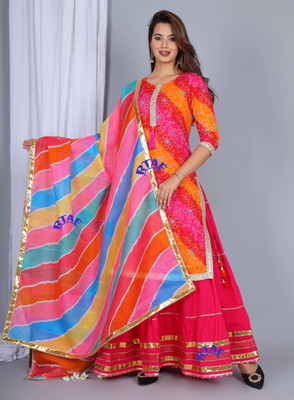 RTAE Women Kurti Skirt Set