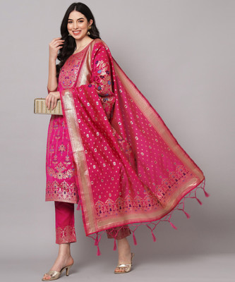 VredeVogel Women Kurta Pant Dupatta Set