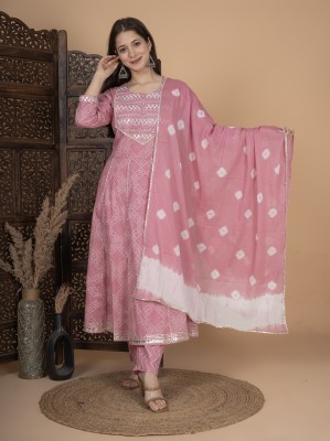 Meera Fab Women Kurta Palazzo Dupatta Set