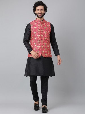 Hangup Men Kurta Ethnic Jacket Set