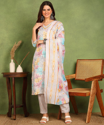 DSK STUDIO Women Kurta Pant Dupatta Set