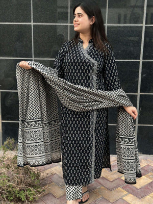 Tasrika Printed Kurta, Trouser/Pant & Dupatta Set
