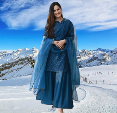 theclothbazar Women Kurta Churidar Dupatta Set