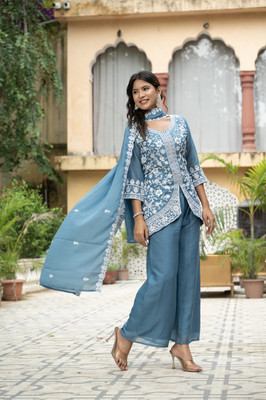MAT FASHION Women Kurti Palazzo Dupatta Set