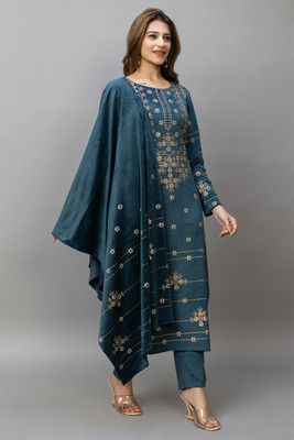 hifzaa Women Kurti Palazzo Dupatta Set