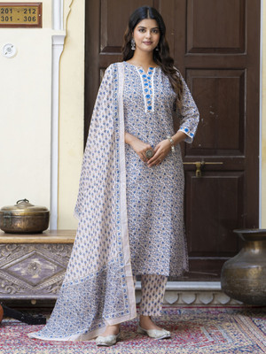 VredeVogel Women Kurta Pant Dupatta Set