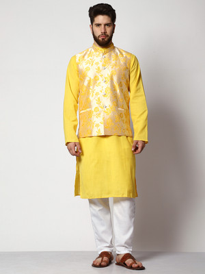 MAG Men Kurta Pyjama Ethnic Jacket Set