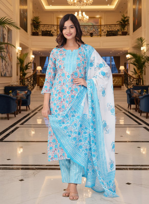 VENUSY Women Kurta Pant Dupatta Set