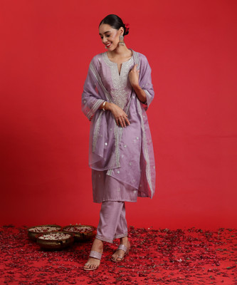 Indo Era Women Kurta Pant Dupatta Set