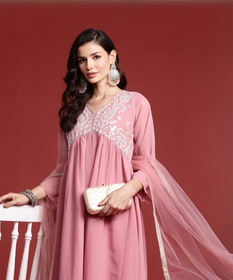 Indo Era Women Kurta Pant Dupatta Set