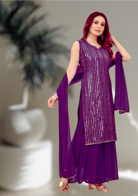 Parevadi Fashion Women Kurta Sharara Dupatta Set